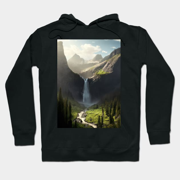 Waterfall in Nature Hoodie by maxcode